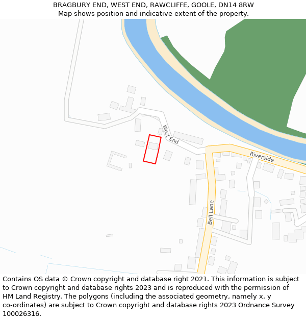 BRAGBURY END, WEST END, RAWCLIFFE, GOOLE, DN14 8RW: Location map and indicative extent of plot