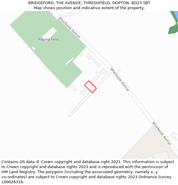 BRIDGEFORD, THE AVENUE, THRESHFIELD, SKIPTON, BD23 5BT: Location map and indicative extent of plot