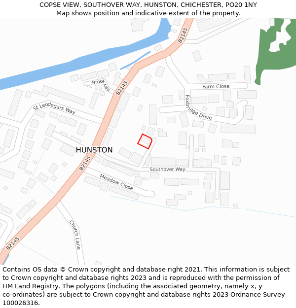 COPSE VIEW, SOUTHOVER WAY, HUNSTON, CHICHESTER, PO20 1NY: Location map and indicative extent of plot