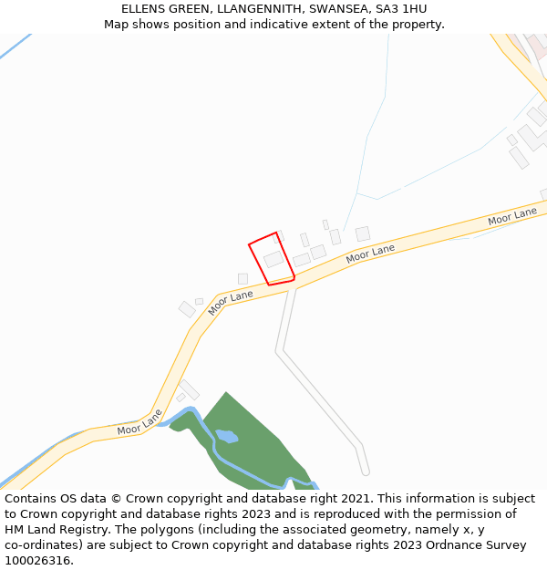 ELLENS GREEN, LLANGENNITH, SWANSEA, SA3 1HU: Location map and indicative extent of plot