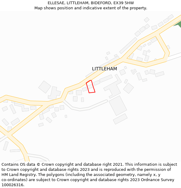 ELLESAE, LITTLEHAM, BIDEFORD, EX39 5HW: Location map and indicative extent of plot