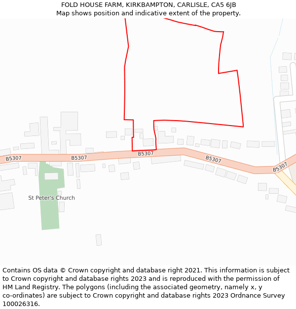 FOLD HOUSE FARM, KIRKBAMPTON, CARLISLE, CA5 6JB: Location map and indicative extent of plot