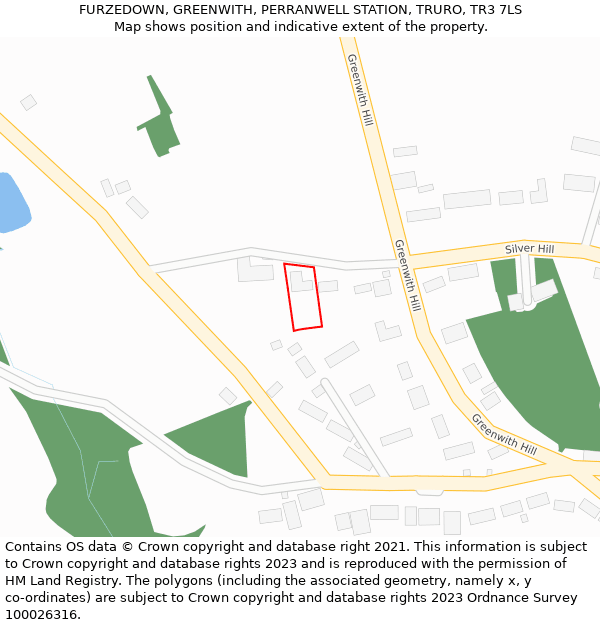 FURZEDOWN, GREENWITH, PERRANWELL STATION, TRURO, TR3 7LS: Location map and indicative extent of plot