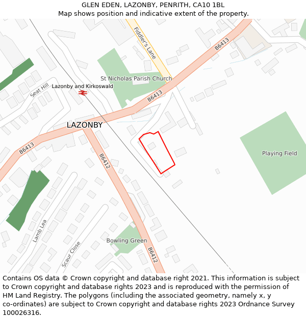 GLEN EDEN, LAZONBY, PENRITH, CA10 1BL: Location map and indicative extent of plot