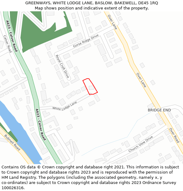 GREENWAYS, WHITE LODGE LANE, BASLOW, BAKEWELL, DE45 1RQ: Location map and indicative extent of plot