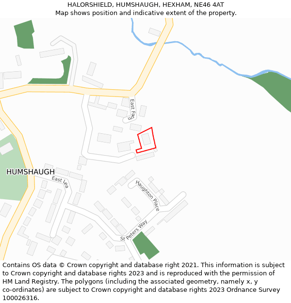 HALORSHIELD, HUMSHAUGH, HEXHAM, NE46 4AT: Location map and indicative extent of plot