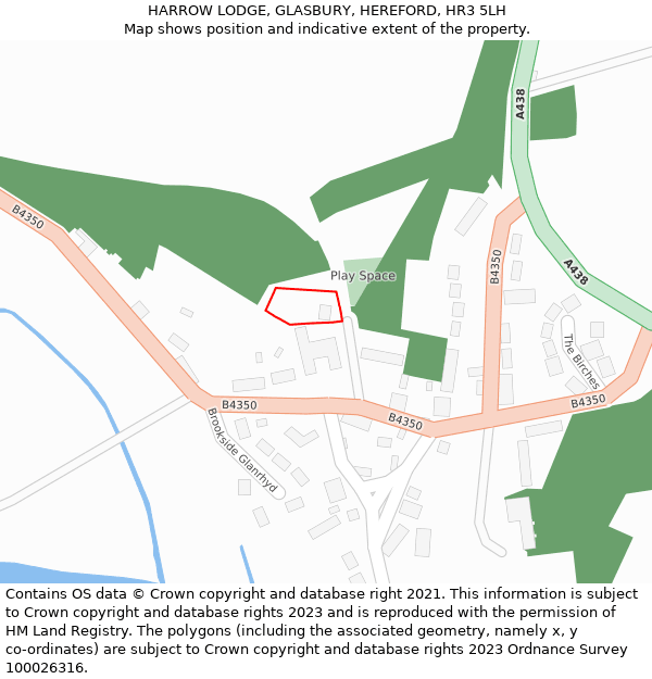 HARROW LODGE, GLASBURY, HEREFORD, HR3 5LH: Location map and indicative extent of plot