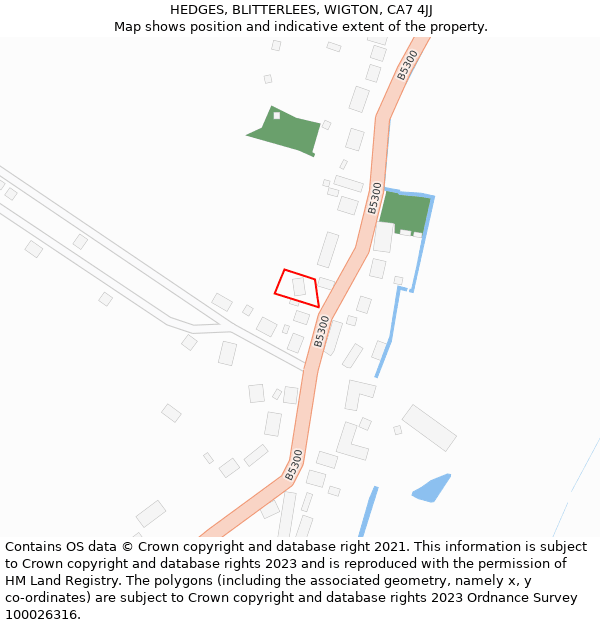 HEDGES, BLITTERLEES, WIGTON, CA7 4JJ: Location map and indicative extent of plot