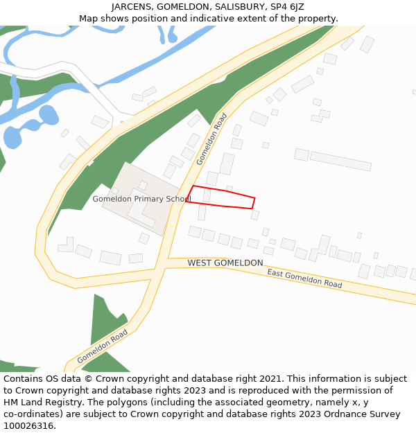 JARCENS, GOMELDON, SALISBURY, SP4 6JZ: Location map and indicative extent of plot