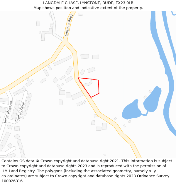 LANGDALE CHASE, LYNSTONE, BUDE, EX23 0LR: Location map and indicative extent of plot