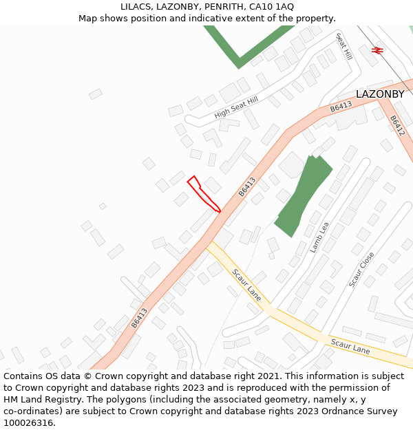 LILACS, LAZONBY, PENRITH, CA10 1AQ: Location map and indicative extent of plot