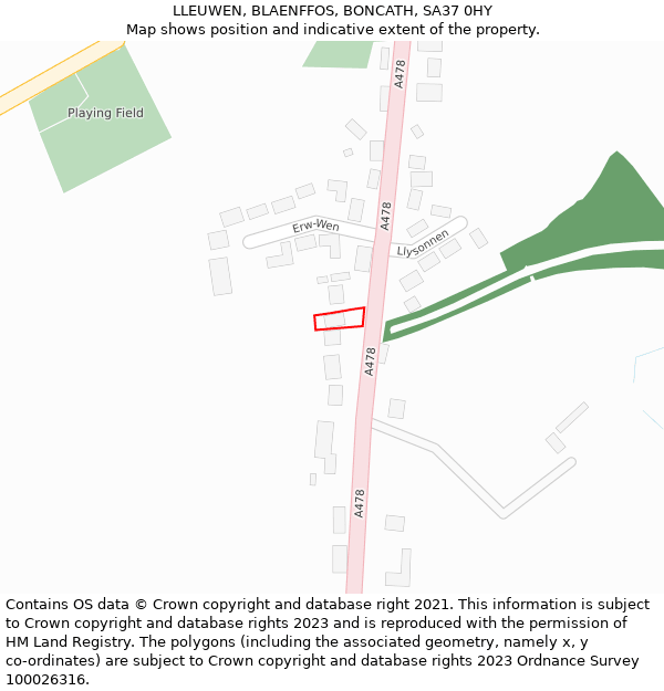 LLEUWEN, BLAENFFOS, BONCATH, SA37 0HY: Location map and indicative extent of plot