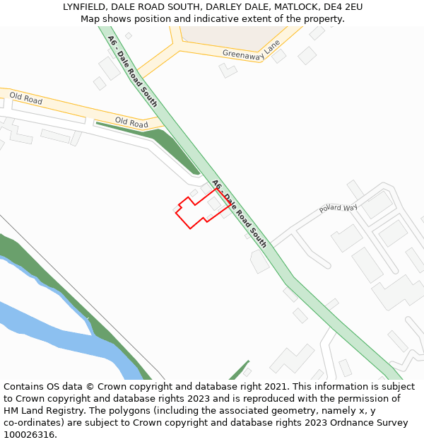 LYNFIELD, DALE ROAD SOUTH, DARLEY DALE, MATLOCK, DE4 2EU: Location map and indicative extent of plot