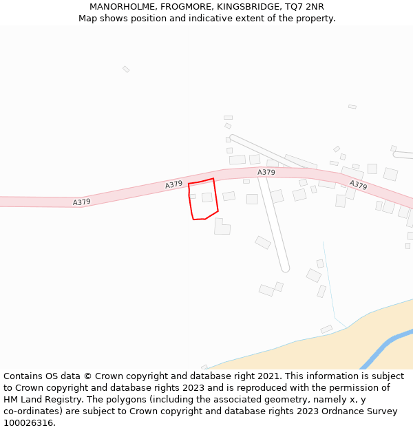 MANORHOLME, FROGMORE, KINGSBRIDGE, TQ7 2NR: Location map and indicative extent of plot