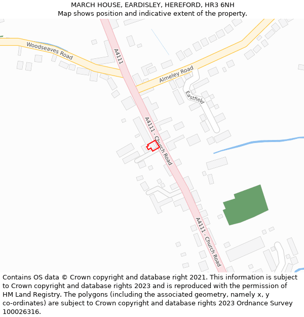 MARCH HOUSE, EARDISLEY, HEREFORD, HR3 6NH: Location map and indicative extent of plot