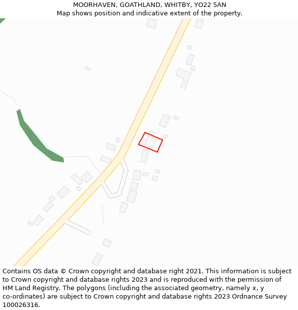 MOORHAVEN, GOATHLAND, WHITBY, YO22 5AN: Location map and indicative extent of plot