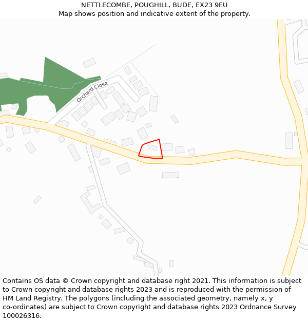 NETTLECOMBE, POUGHILL, BUDE, EX23 9EU: Location map and indicative extent of plot