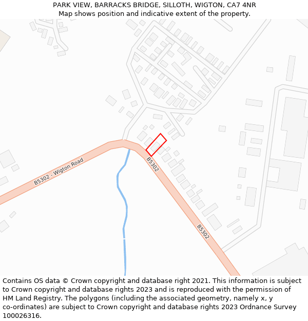 PARK VIEW, BARRACKS BRIDGE, SILLOTH, WIGTON, CA7 4NR: Location map and indicative extent of plot