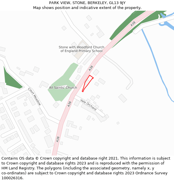 PARK VIEW, STONE, BERKELEY, GL13 9JY: Location map and indicative extent of plot