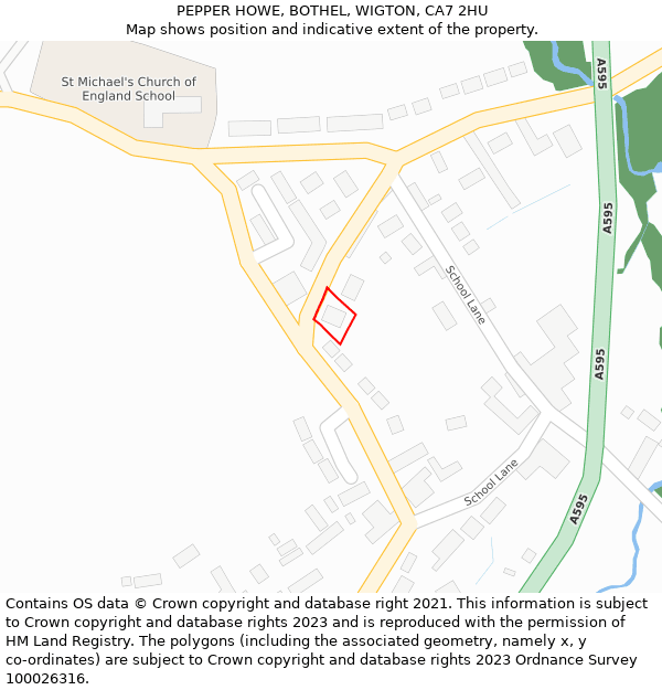 PEPPER HOWE, BOTHEL, WIGTON, CA7 2HU: Location map and indicative extent of plot