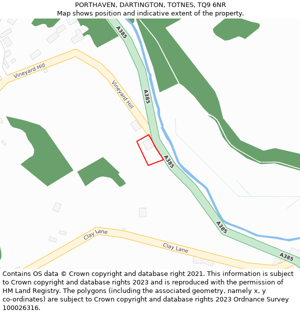PORTHAVEN, DARTINGTON, TOTNES, TQ9 6NR: Location map and indicative extent of plot