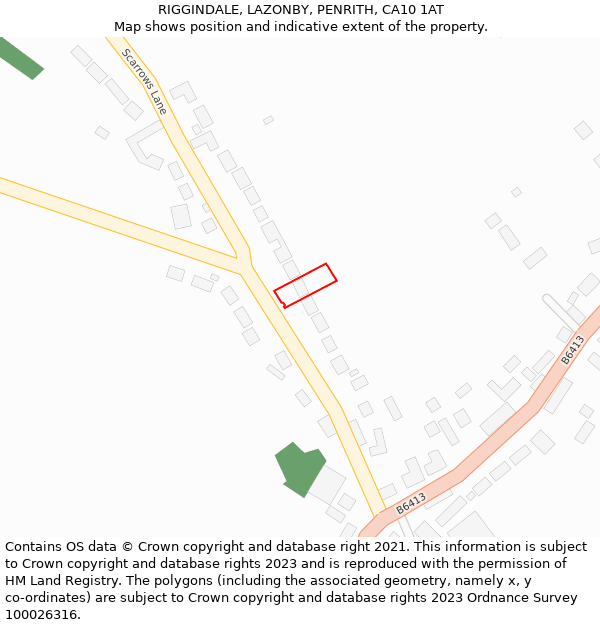 RIGGINDALE, LAZONBY, PENRITH, CA10 1AT: Location map and indicative extent of plot