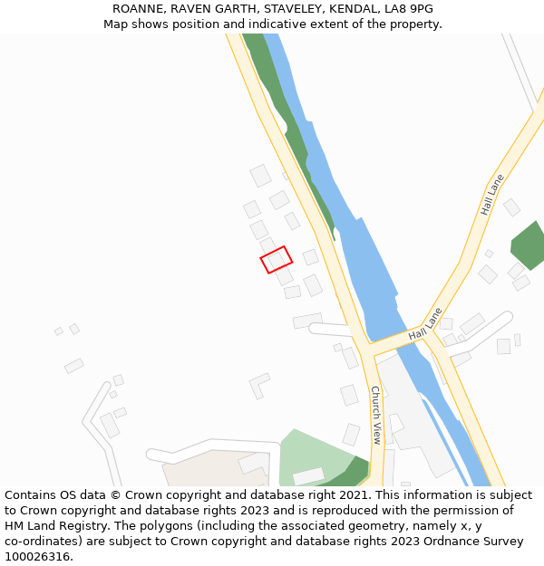 ROANNE, RAVEN GARTH, STAVELEY, KENDAL, LA8 9PG: Location map and indicative extent of plot