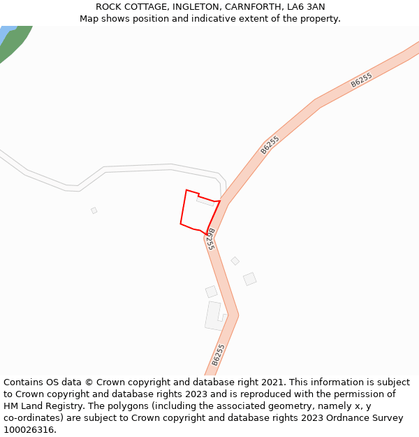 ROCK COTTAGE, INGLETON, CARNFORTH, LA6 3AN: Location map and indicative extent of plot