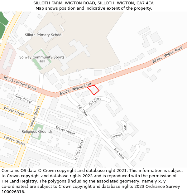 SILLOTH FARM, WIGTON ROAD, SILLOTH, WIGTON, CA7 4EA: Location map and indicative extent of plot