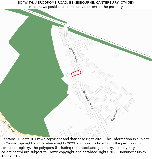 SOPWITH, AERODROME ROAD, BEKESBOURNE, CANTERBURY, CT4 5EX: Location map and indicative extent of plot