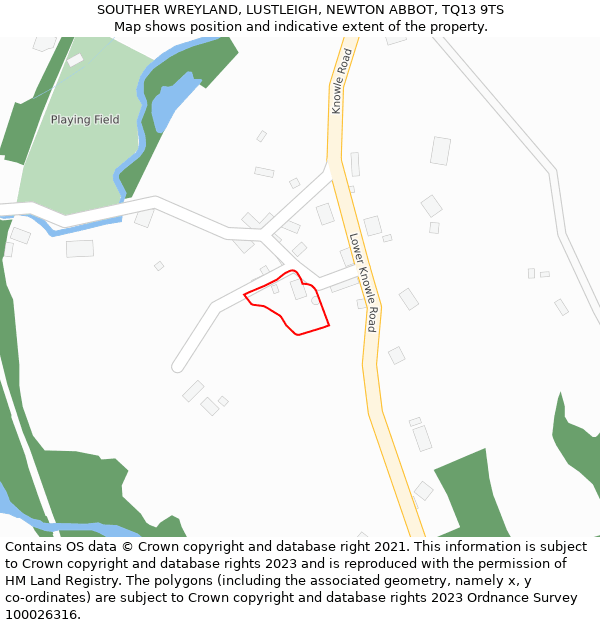 SOUTHER WREYLAND, LUSTLEIGH, NEWTON ABBOT, TQ13 9TS: Location map and indicative extent of plot