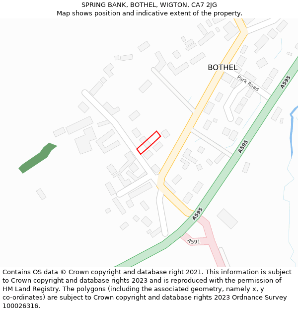 SPRING BANK, BOTHEL, WIGTON, CA7 2JG: Location map and indicative extent of plot