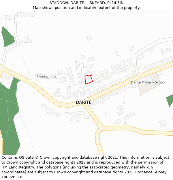 STADDON, DARITE, LISKEARD, PL14 5JN: Location map and indicative extent of plot