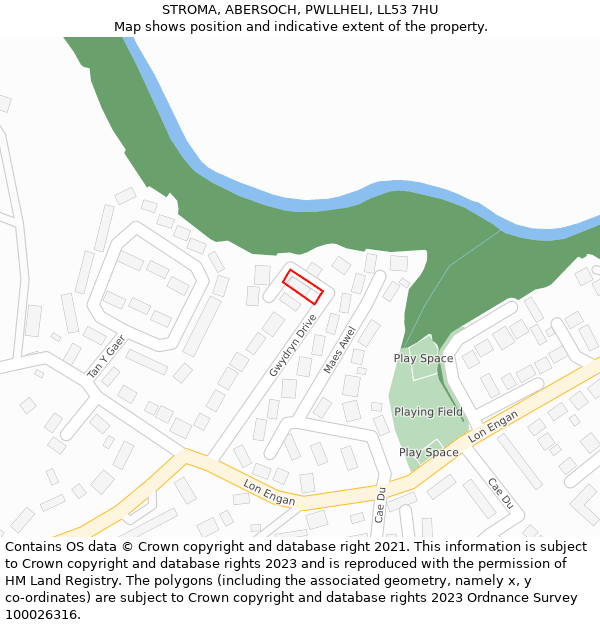 STROMA, ABERSOCH, PWLLHELI, LL53 7HU: Location map and indicative extent of plot