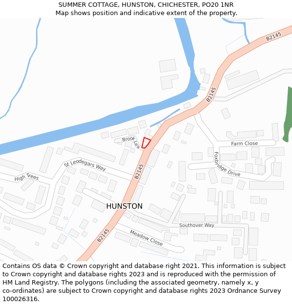 SUMMER COTTAGE, HUNSTON, CHICHESTER, PO20 1NR: Location map and indicative extent of plot