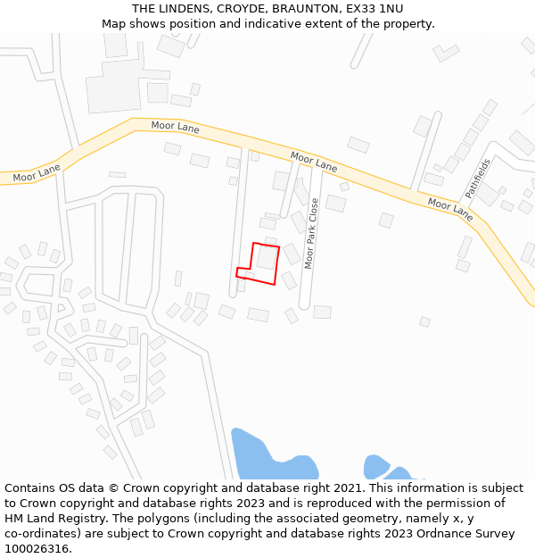 THE LINDENS, CROYDE, BRAUNTON, EX33 1NU: Location map and indicative extent of plot