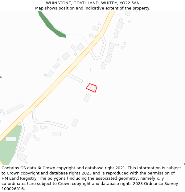 WHINSTONE, GOATHLAND, WHITBY, YO22 5AN: Location map and indicative extent of plot