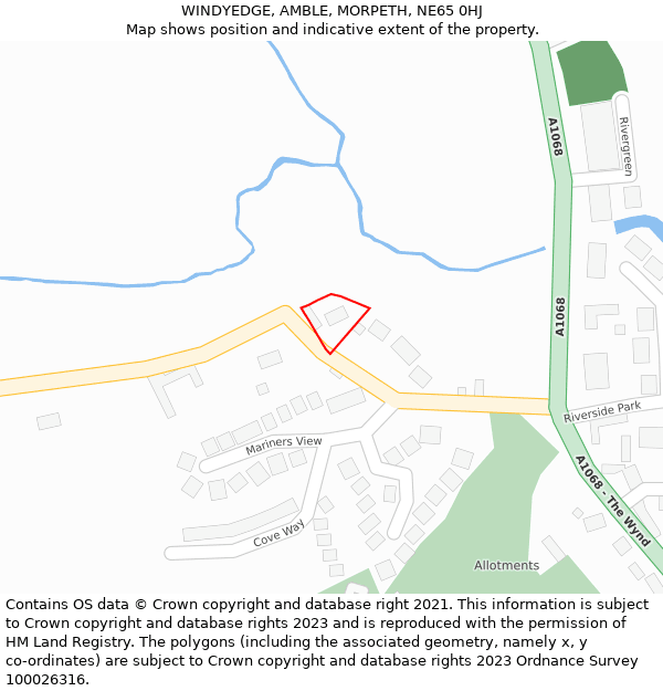 WINDYEDGE, AMBLE, MORPETH, NE65 0HJ: Location map and indicative extent of plot