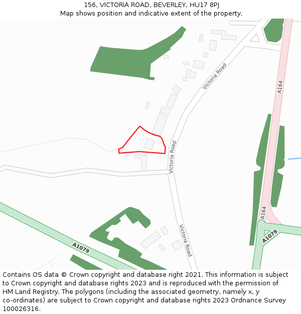156, VICTORIA ROAD, BEVERLEY, HU17 8PJ: Location map and indicative extent of plot