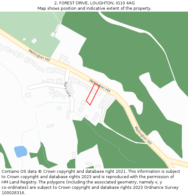 2, FOREST DRIVE, LOUGHTON, IG10 4AG: Location map and indicative extent of plot