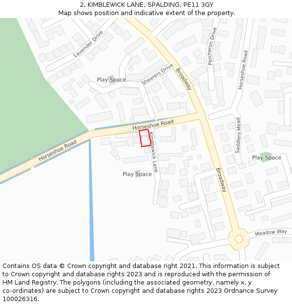 2, KIMBLEWICK LANE, SPALDING, PE11 3GY: Location map and indicative extent of plot