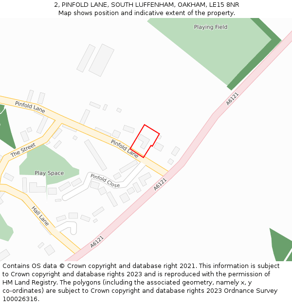 2, PINFOLD LANE, SOUTH LUFFENHAM, OAKHAM, LE15 8NR: Location map and indicative extent of plot