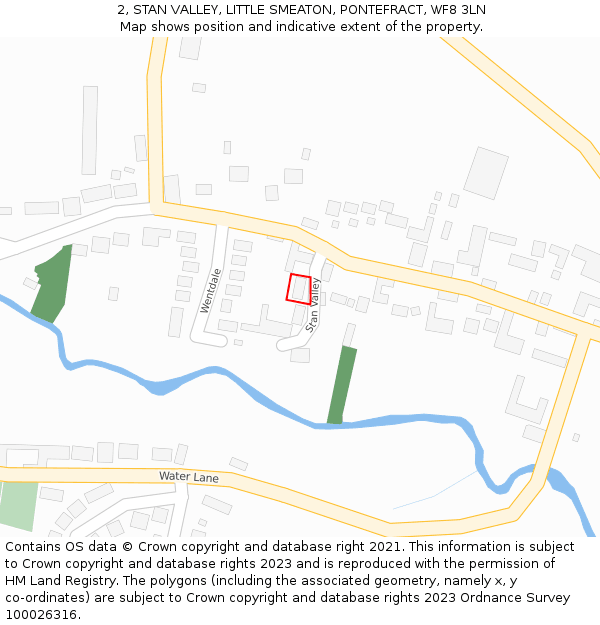 2, STAN VALLEY, LITTLE SMEATON, PONTEFRACT, WF8 3LN: Location map and indicative extent of plot