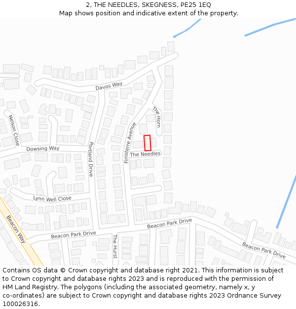 2, THE NEEDLES, SKEGNESS, PE25 1EQ: Location map and indicative extent of plot