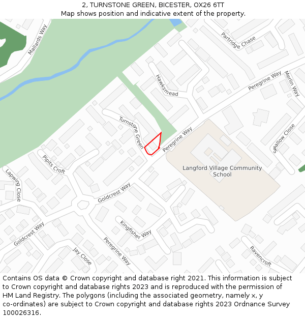 2, TURNSTONE GREEN, BICESTER, OX26 6TT: Location map and indicative extent of plot