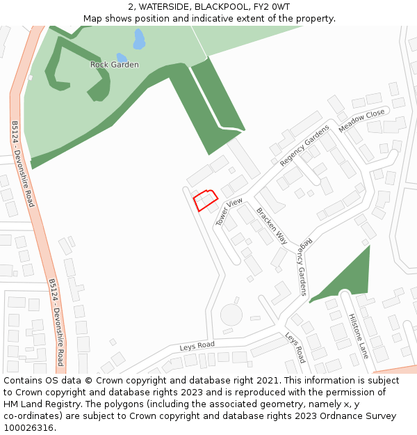 2, WATERSIDE, BLACKPOOL, FY2 0WT: Location map and indicative extent of plot