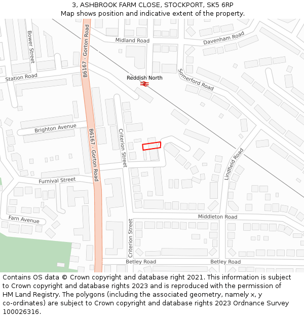 3, ASHBROOK FARM CLOSE, STOCKPORT, SK5 6RP: Location map and indicative extent of plot