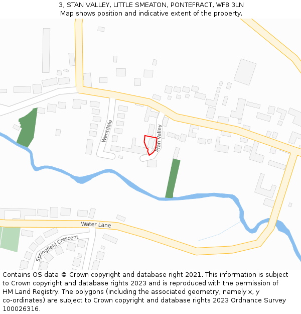 3, STAN VALLEY, LITTLE SMEATON, PONTEFRACT, WF8 3LN: Location map and indicative extent of plot