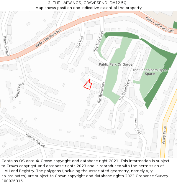 3, THE LAPWINGS, GRAVESEND, DA12 5QH: Location map and indicative extent of plot
