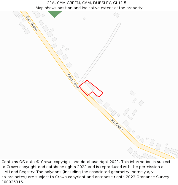 31A, CAM GREEN, CAM, DURSLEY, GL11 5HL: Location map and indicative extent of plot